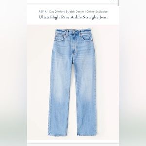 Abercrombie and Fitch ankle straight ultra high rise jeans